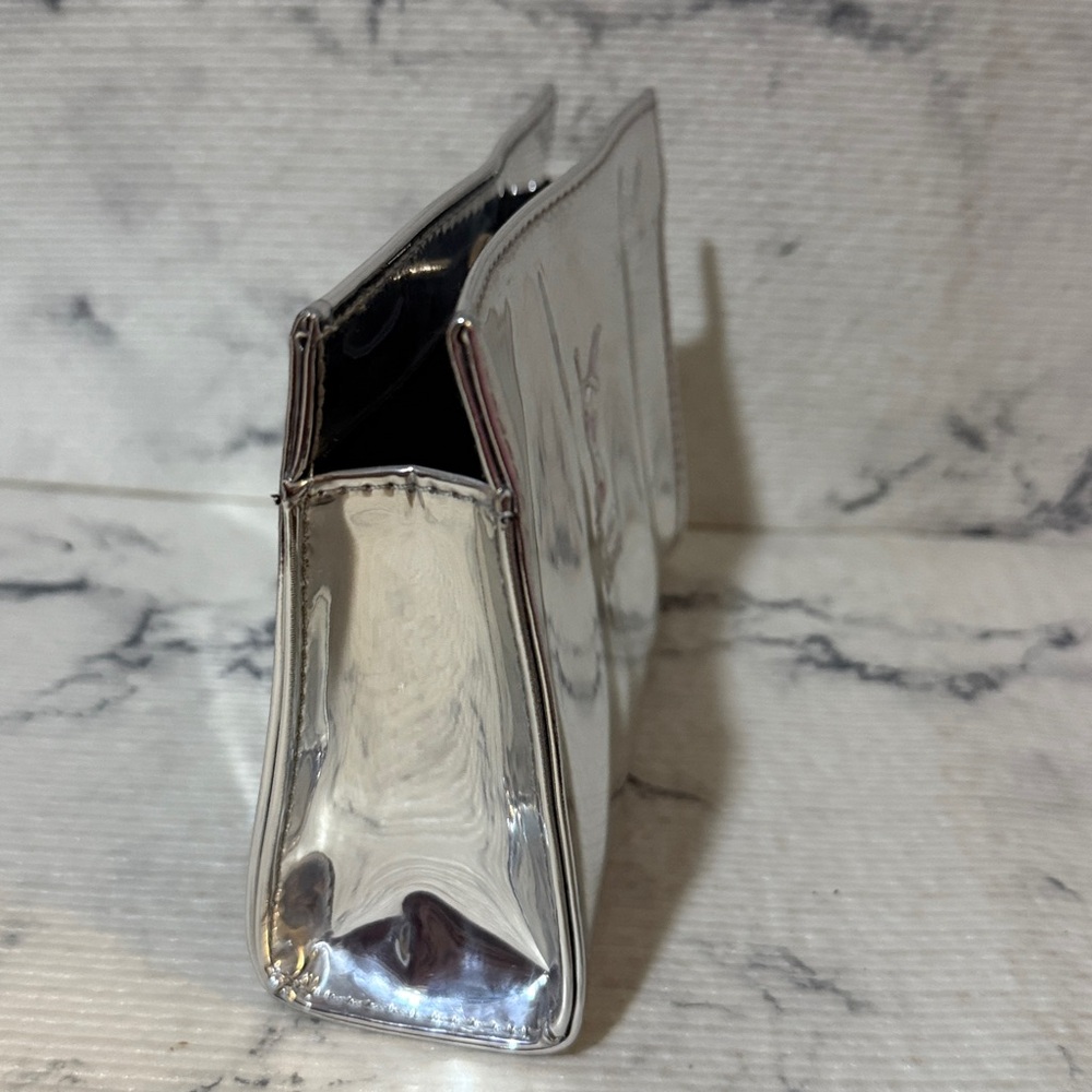 Yves Saint Laurent Metallic Silver Cosmetic Bag - Picture 5 of 7